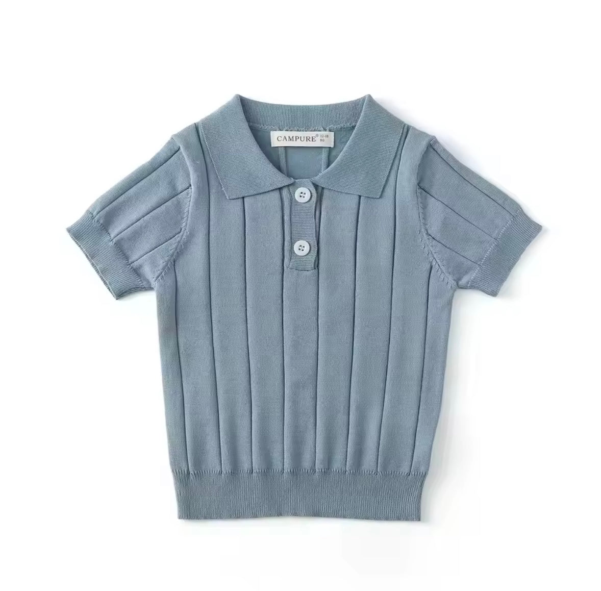 Kids Boys Short Sleeve Knit Polo Shirt. 3 Colours 12M-8Y