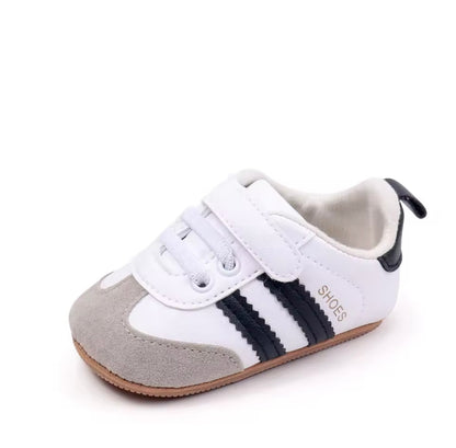Baby Toddler Soft Velcro Strap Sneakers with Rubber Sole. 3 Colours 0-18M