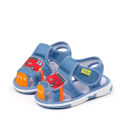 Baby Toddler Boys Fire Truck Velcro Strap Sandals. 3 Colours EU19-24