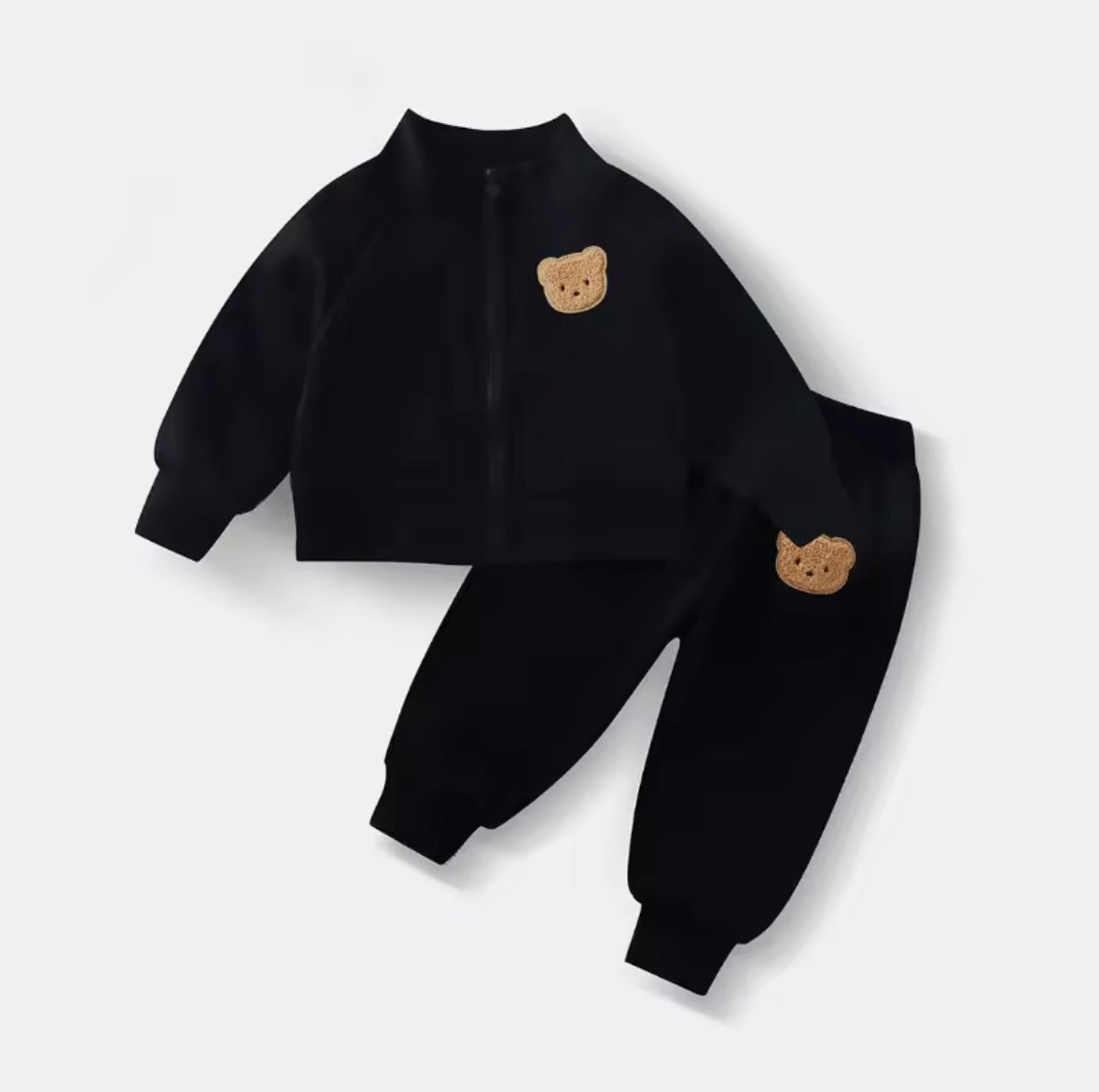 Kids Unisex Casual Zipper & Matching Pants Set. 5 Colours 18M-6Y