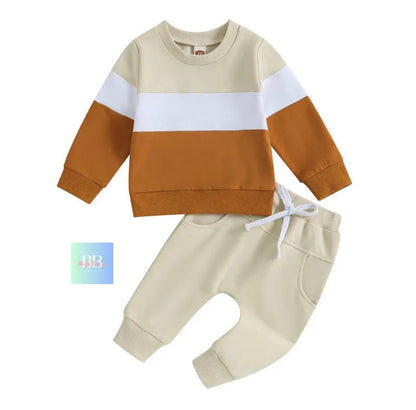 Baby/Toddler colourful casual tracksuit Sets. 3 colours, 0M-3Y
