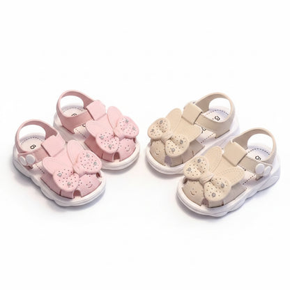 Baby Toddler Lightweight Bunny Bow Sandals. 2 Colours EU16-25