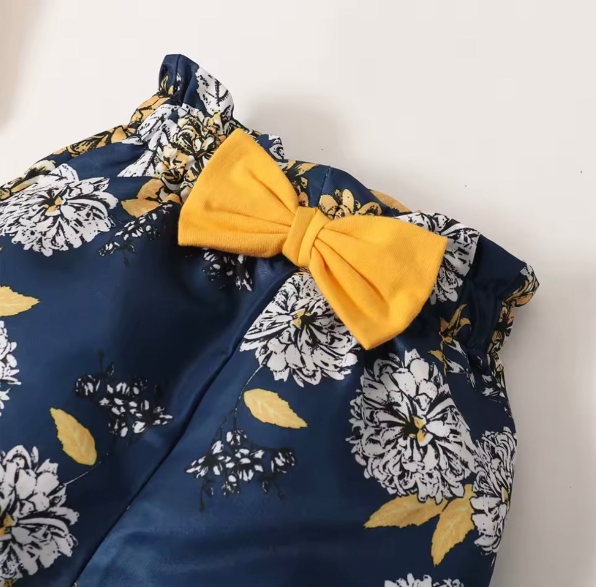 Baby Toddler Romper Floral Shorts & Floral Headband. 0-18M