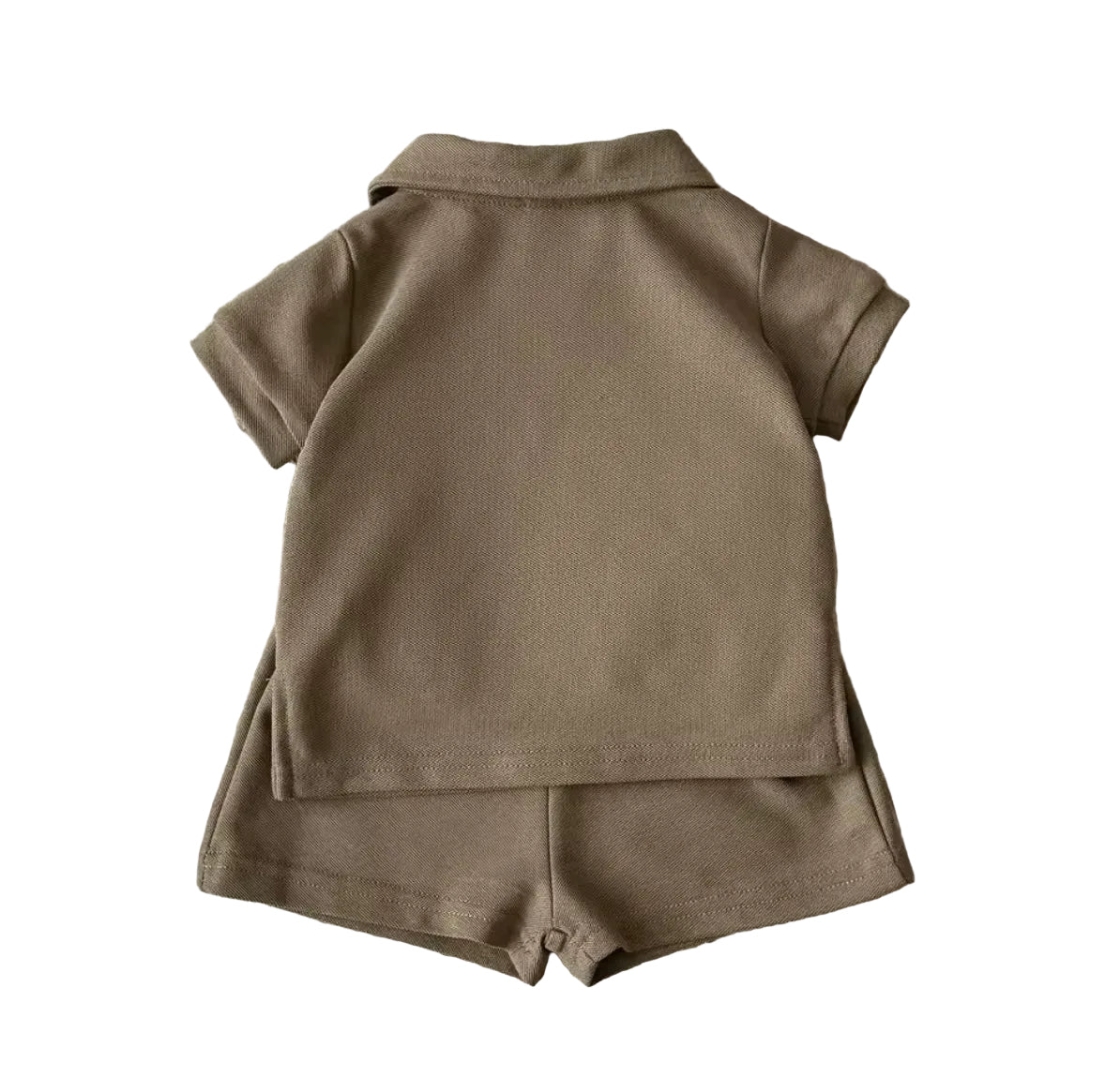 Kids Casual Solid Colour Polo Shirt & Matching Shorts Set. 3 Colours 6M-3Y