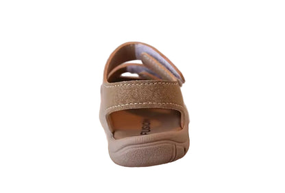 Kids Unisex Chunky Soft PU Leather Velcro Strap Sandals. 3 Colours EU15-25 infants