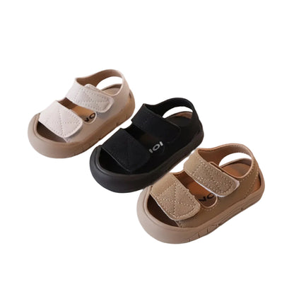 Kids Unisex Chunky Soft PU Leather Velcro Strap Sandals. 3 Colours EU15-25 infants