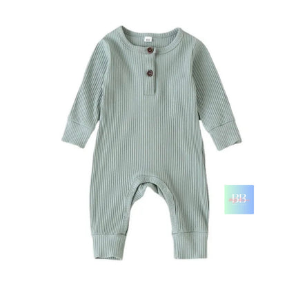 Baby/Toddler Cotton Long Sleeve Romper Playsuit. 7 Colours, 0-18M