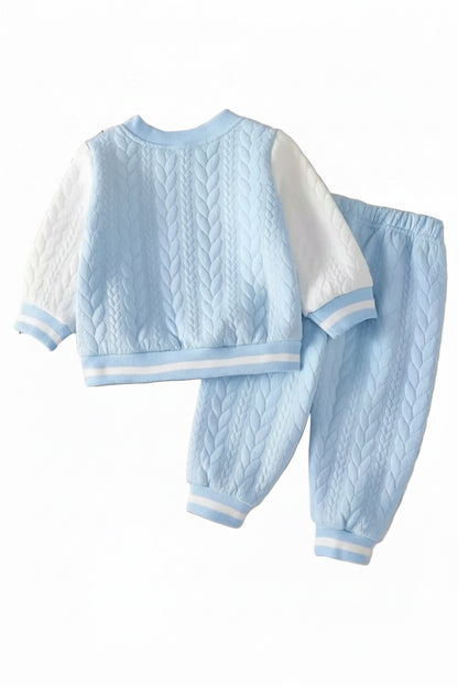 Baby Toddler Boys Lightweight Button Front Jacket & Trousers Set. 6M-3Y