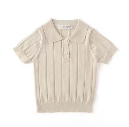 Kids Boys Short Sleeve Knit Polo Shirt. 3 Colours 12M-8Y