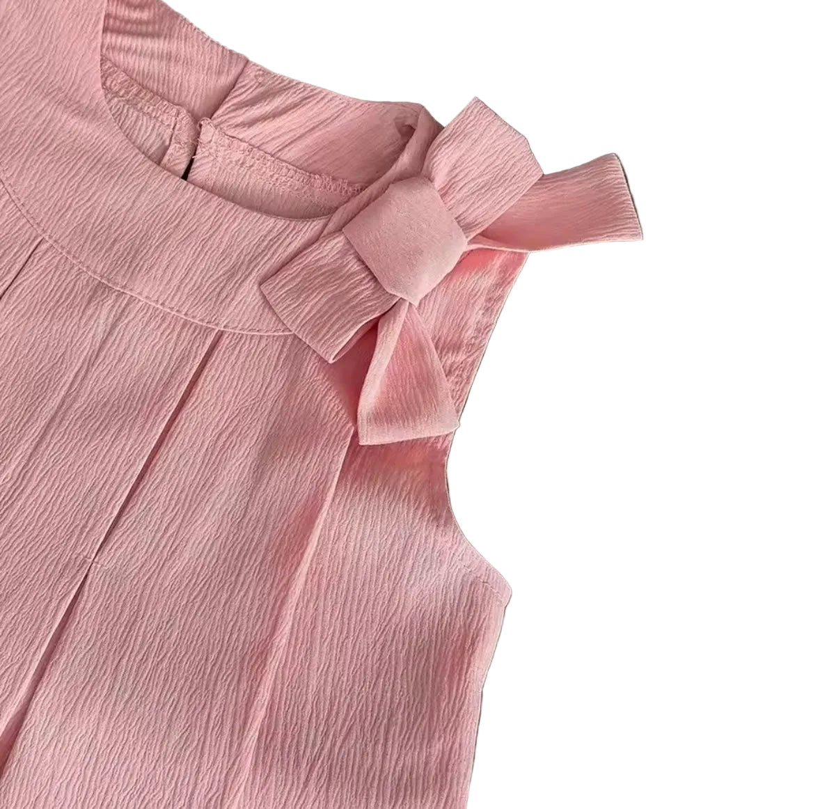 Kids Girls Lightweight Pleated Vest Top & Shorts Set. 5 Colours 3-7Y
