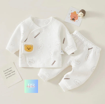 Baby/Toddler Pyjama Sets with Cartoon Bear print. 6 variations, Newborn-6M.