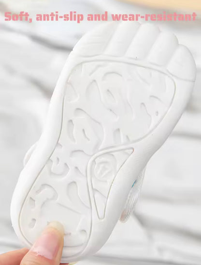Kids Mesh Velcro Strap Anti-Slip Shoes. 4 Colours EU14-21