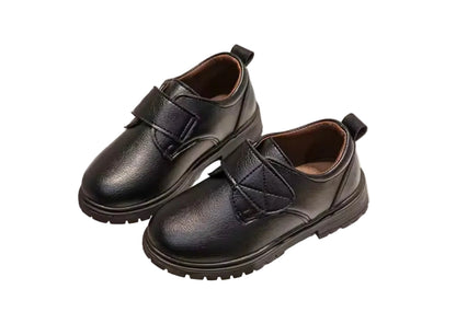 Kids Boys Leather Velcro Strap School Shoes. EU Size 25-38
