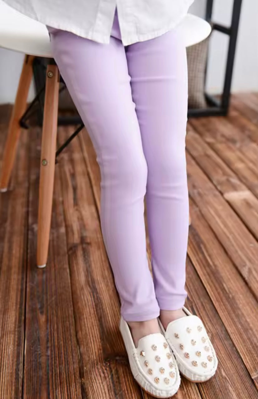 Kids, Girls Stretch Candy Colour Jeggings. 8 Colours 2-11Y