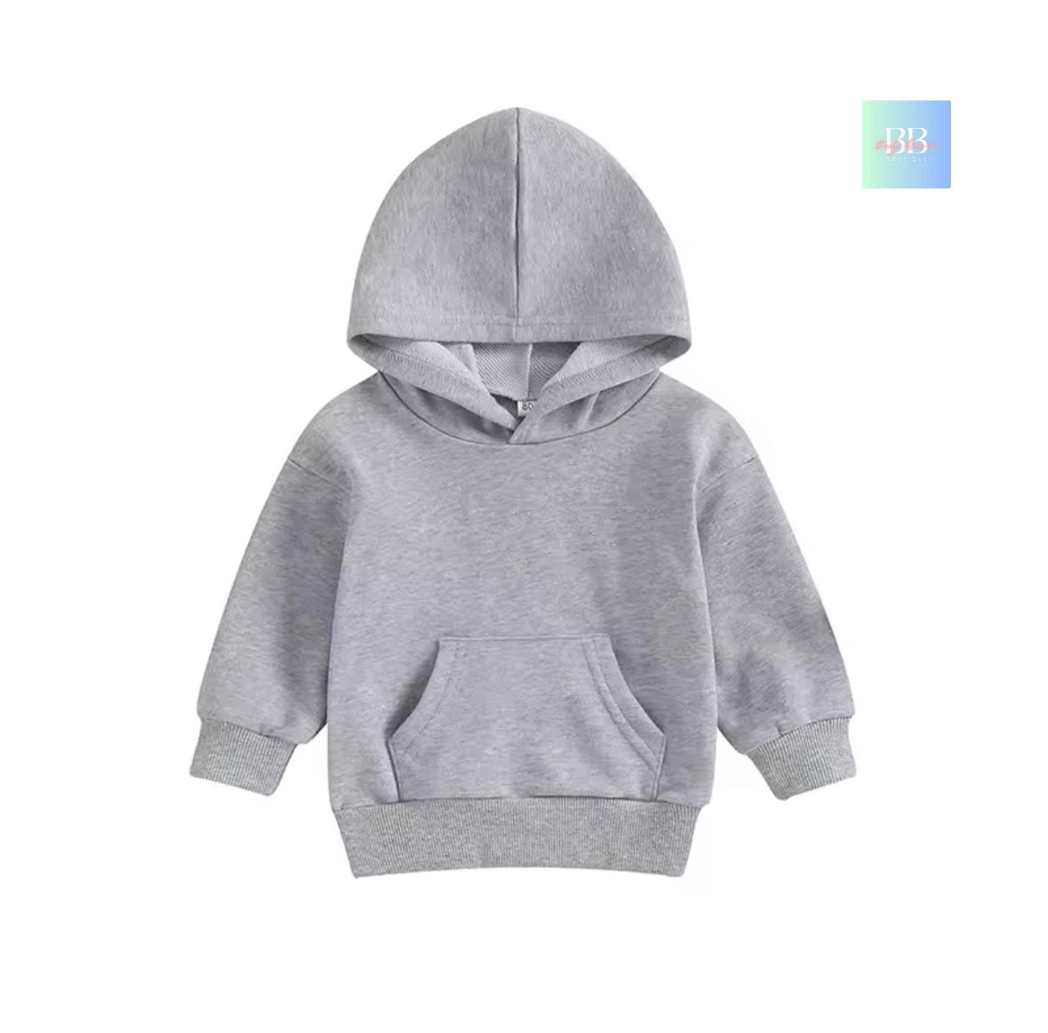 Gray hoodie on a white background