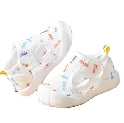Kids Mesh Velcro Strap Anti-Slip Shoes. 4 Colours EU14-21