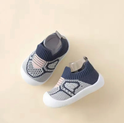 Baby Toddler Soft Slip On Mesh Sock Shoes. 5 Colours 0M-4Y