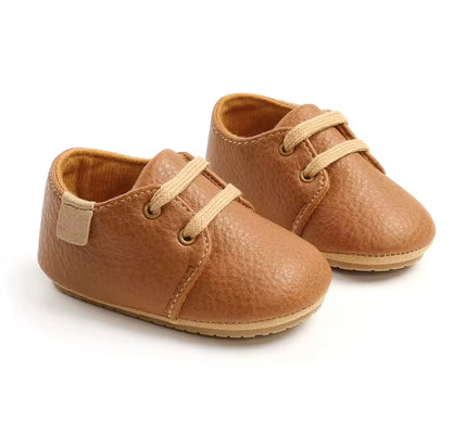 Baby Toddler Unisex Soft Leather Rubber Sole Shoes. 6 Colours 0-18M