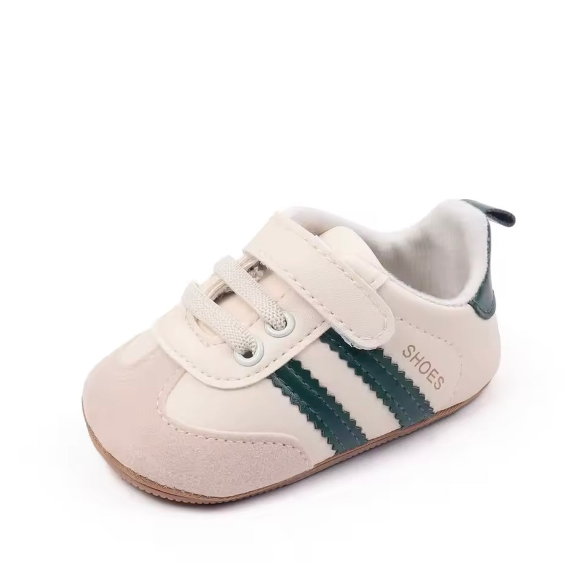 Baby Toddler Soft Velcro Strap Sneakers with Rubber Sole. 3 Colours 0-18M