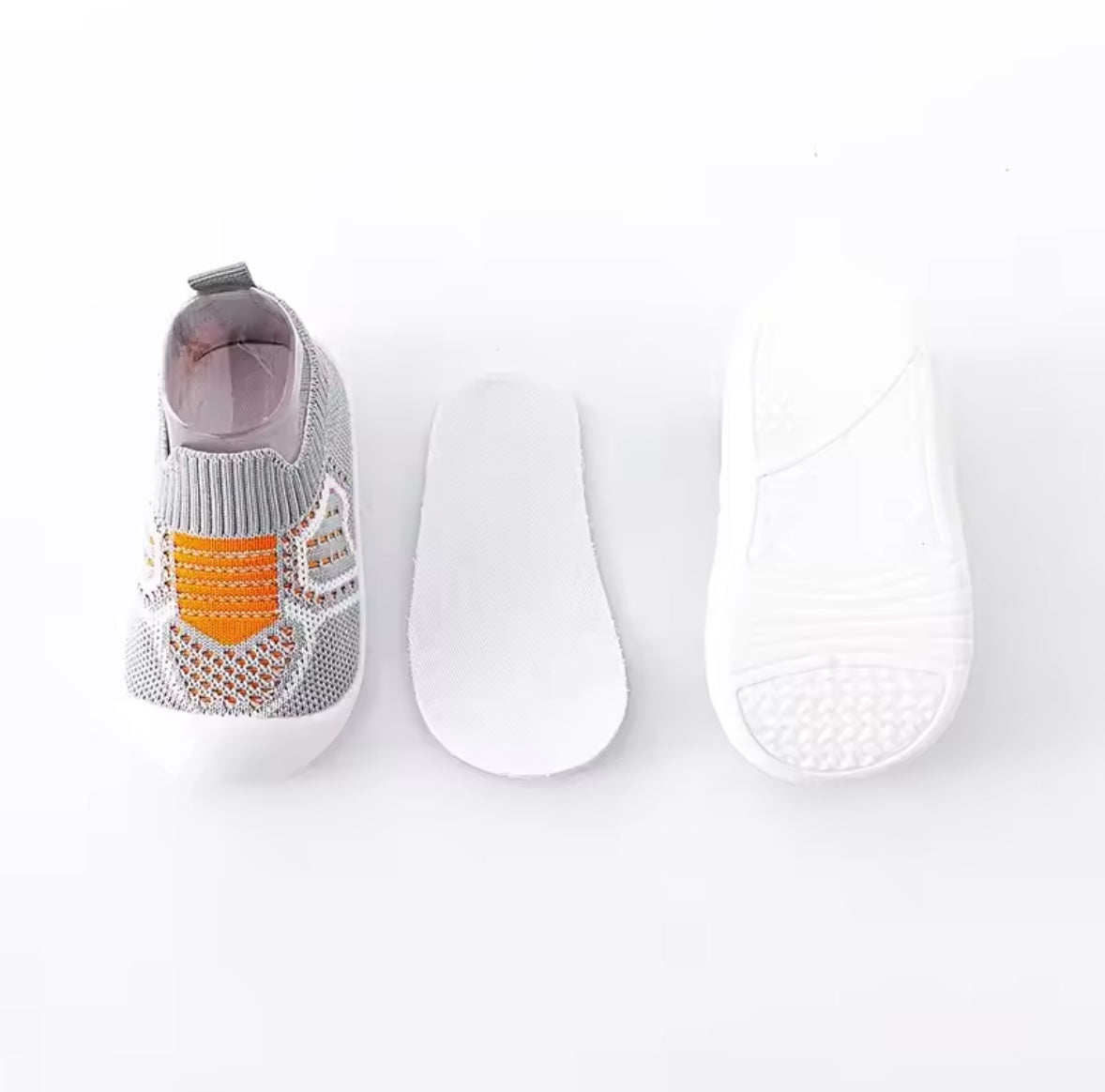 Baby Toddler Soft Slip On Mesh Sock Shoes. 5 Colours 0M-4Y