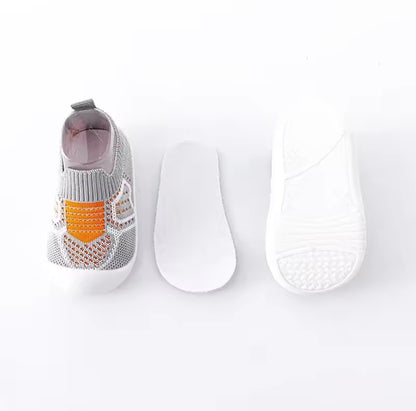 Baby Toddler Soft Slip On Mesh Sock Shoes. 5 Colours 0M-4Y