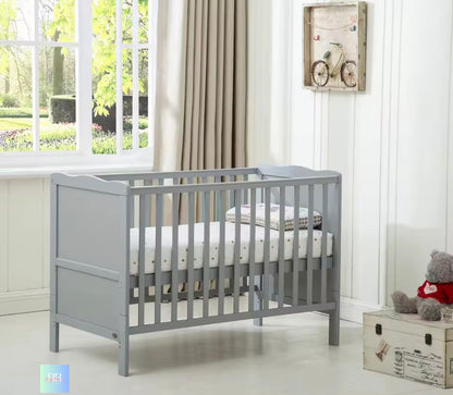Baby/Toddler 2-in-1 Cot Bed with Mattress. 2 Colours