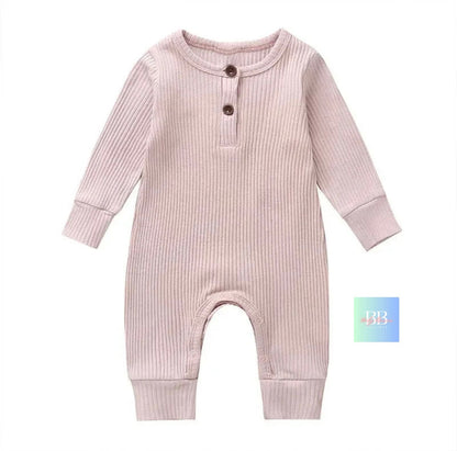 Baby/Toddler Cotton Long Sleeve Romper Playsuit. 7 Colours, 0-18M