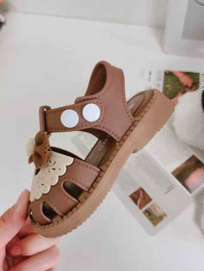 Baby Toddler Anti-Slip Bow Strap Sandals. 2 Colours EU16-25