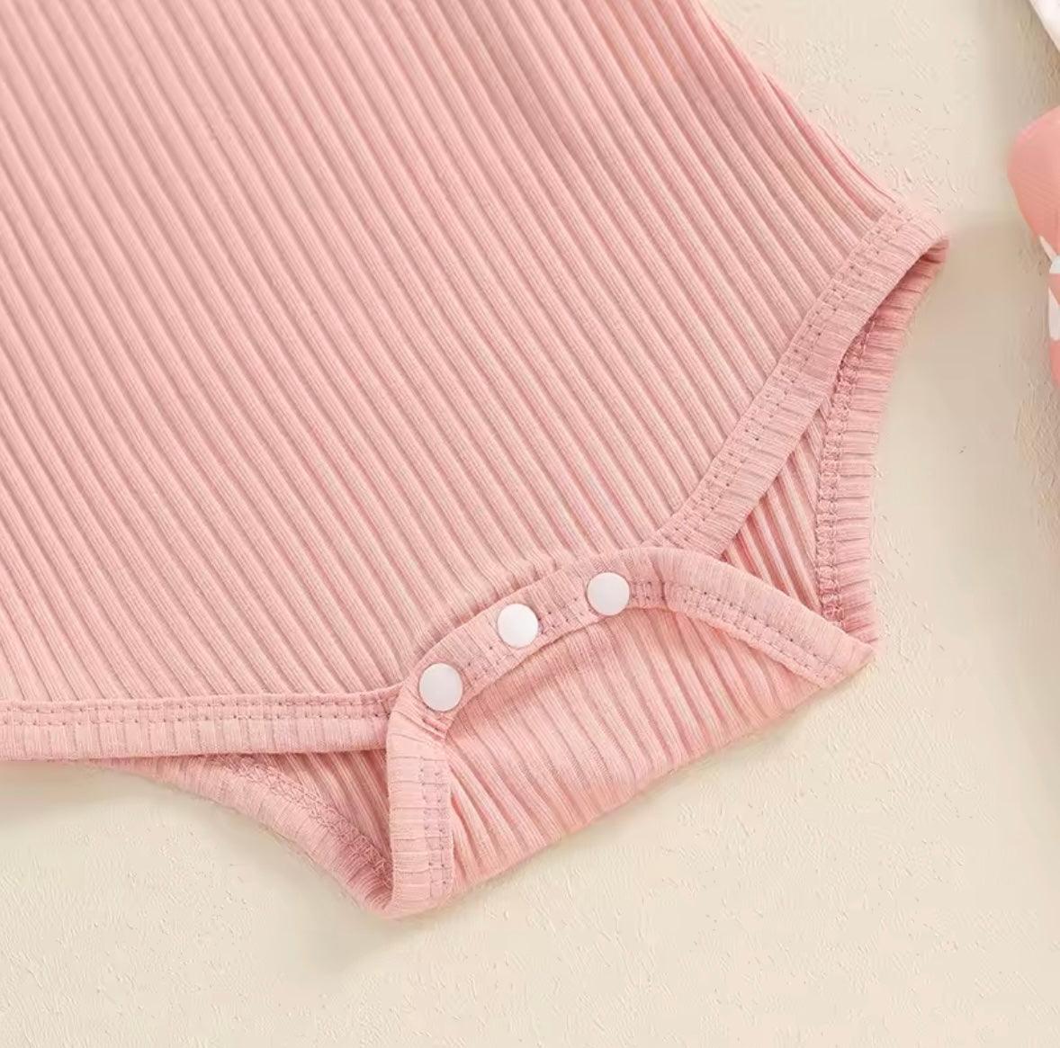 Baby Toddler Girls Ribbed Romper & Dungaree Shorts Set. 3 Colours 3M-18M