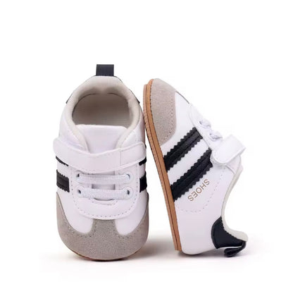 Baby Toddler Soft Velcro Strap Sneakers with Rubber Sole. 3 Colours 0-18M