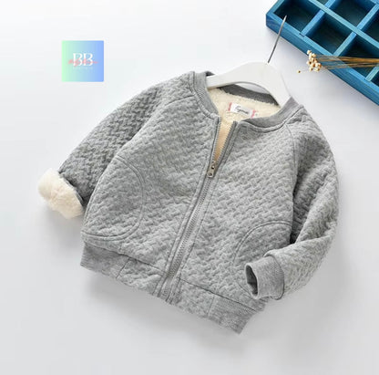 Kids Outerwear, Cute Fleece Winter Warm Casual Jacket. 3M-5Y Boy/Girl 3 Colours