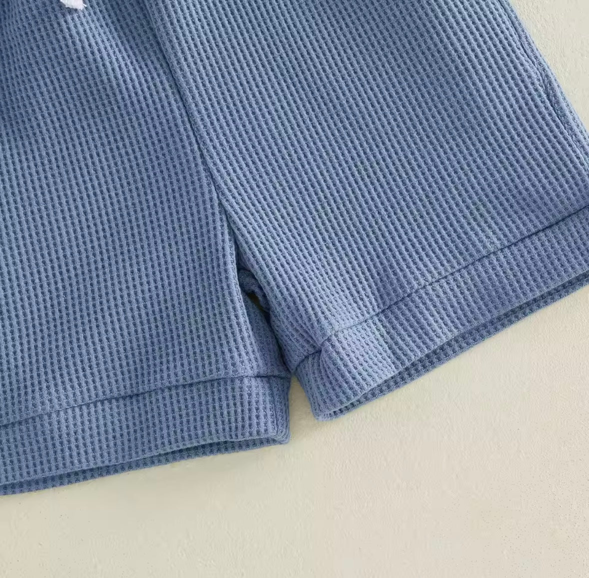 Kids Boys Half Zip Lapel Collar T-shirt & Matching Shorts Set. 2 Colours 6M-4Y