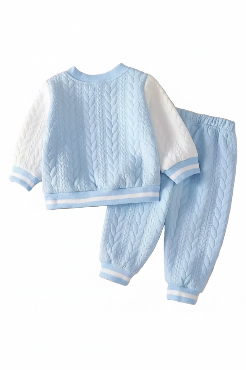 Baby Toddler Boys Lightweight Button Front Jacket & Trousers Set. 6M-3Y