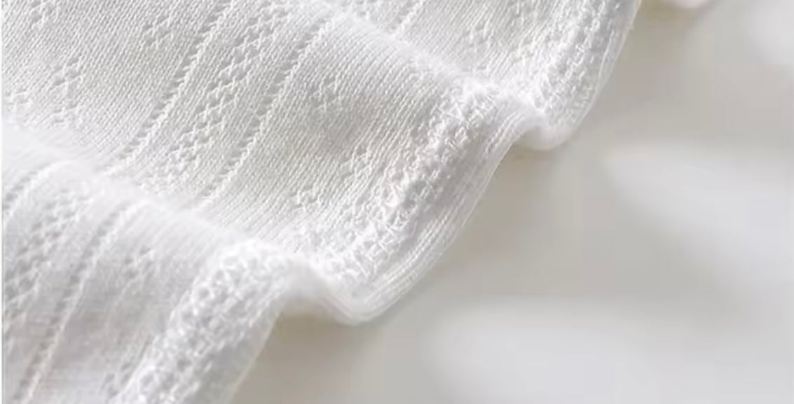 Close-up of white fabric texture