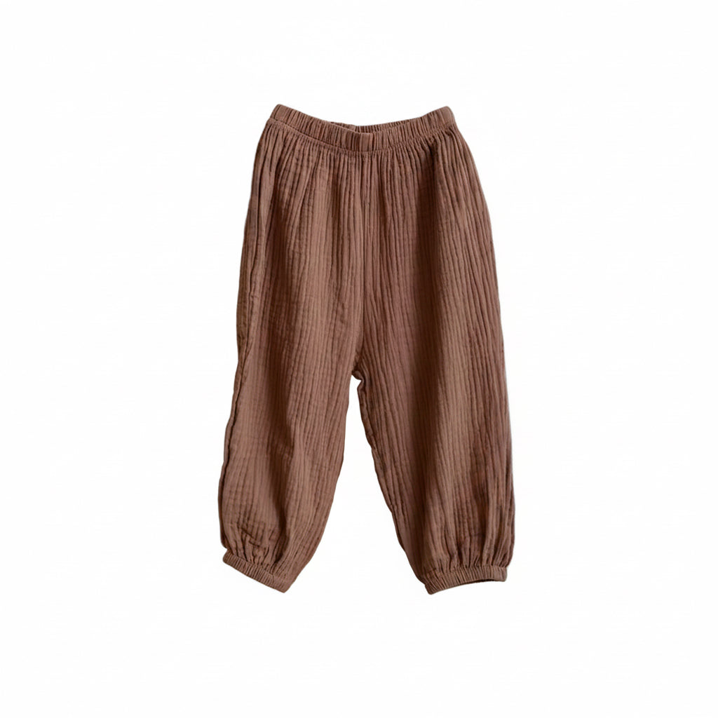 Kids Unisex Lightweight Loose Fit Casual Trousers. 8 Colours 9M-6Y