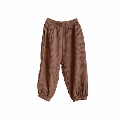 Kids Unisex Lightweight Loose Fit Casual Trousers. 8 Colours 9M-6Y