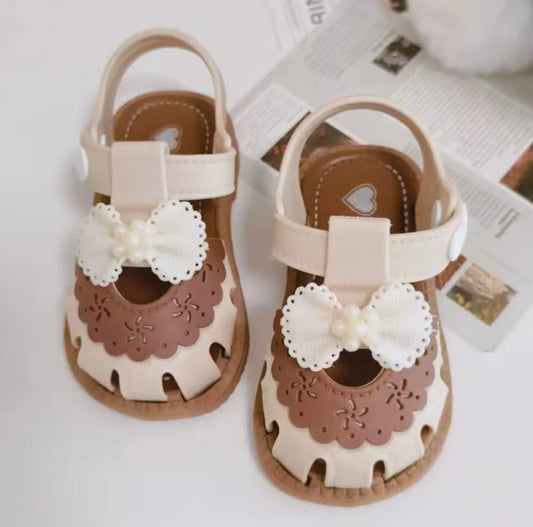 Baby Toddler Anti-Slip Bow Strap Sandals. 2 Colours EU16-25