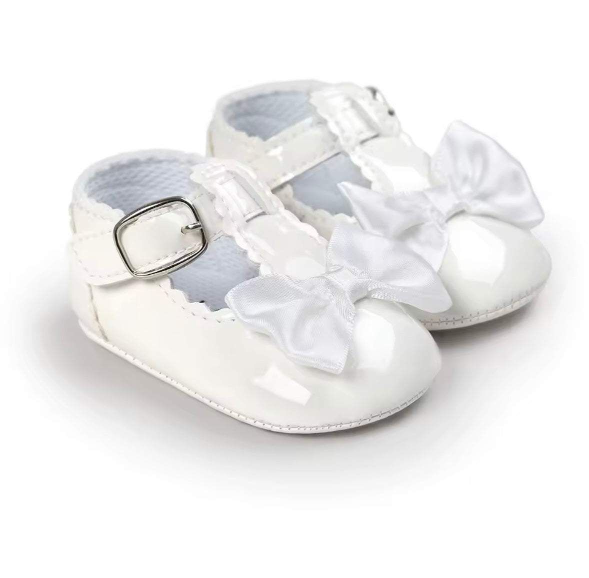 Baby Toddler Girls Patent Bowknot Buckle Strap Shoes. 5 Colours 0M-18M