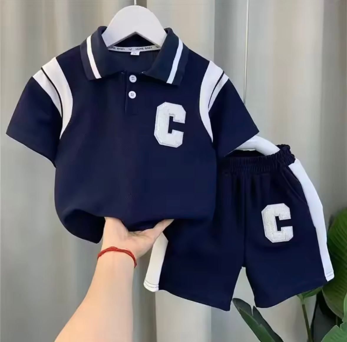 Kids Boys Casual Sports Polo Shirt & Matching Shorts Set. 2 Colours 2-6Y