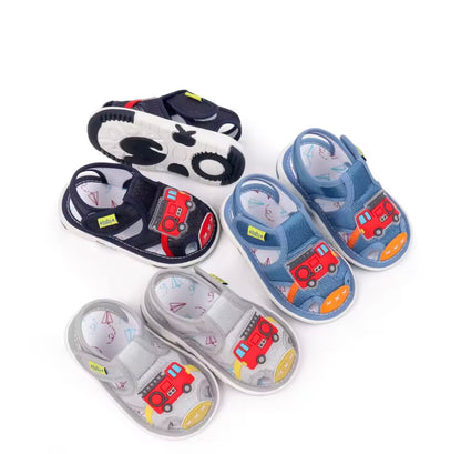 Baby Toddler Boys Fire Truck Velcro Strap Sandals. 3 Colours EU19-24