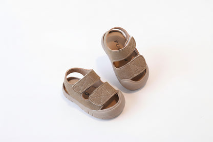 Kids Unisex Chunky Soft PU Leather Velcro Strap Sandals. 3 Colours EU15-25 infants
