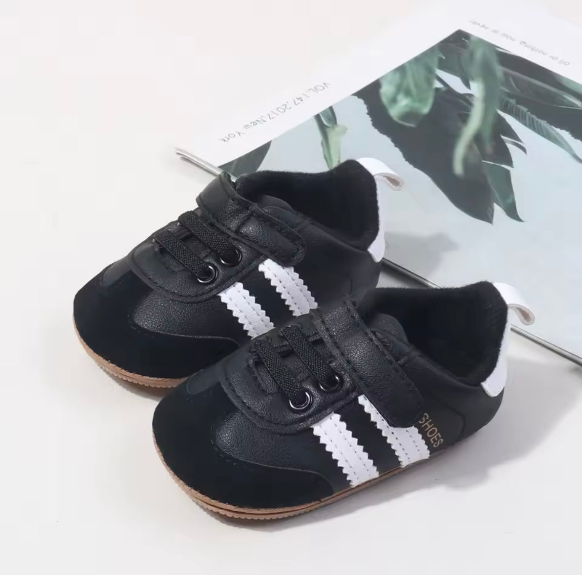Baby Toddler Soft Velcro Strap Sneakers with Rubber Sole. 3 Colours 0-18M