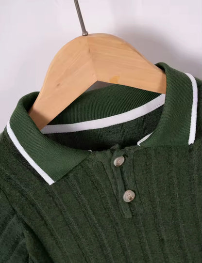 Kids Boys Lightweight Ribbed Polo Shirt & Shorts Set. 3 Colours 18M-5Y