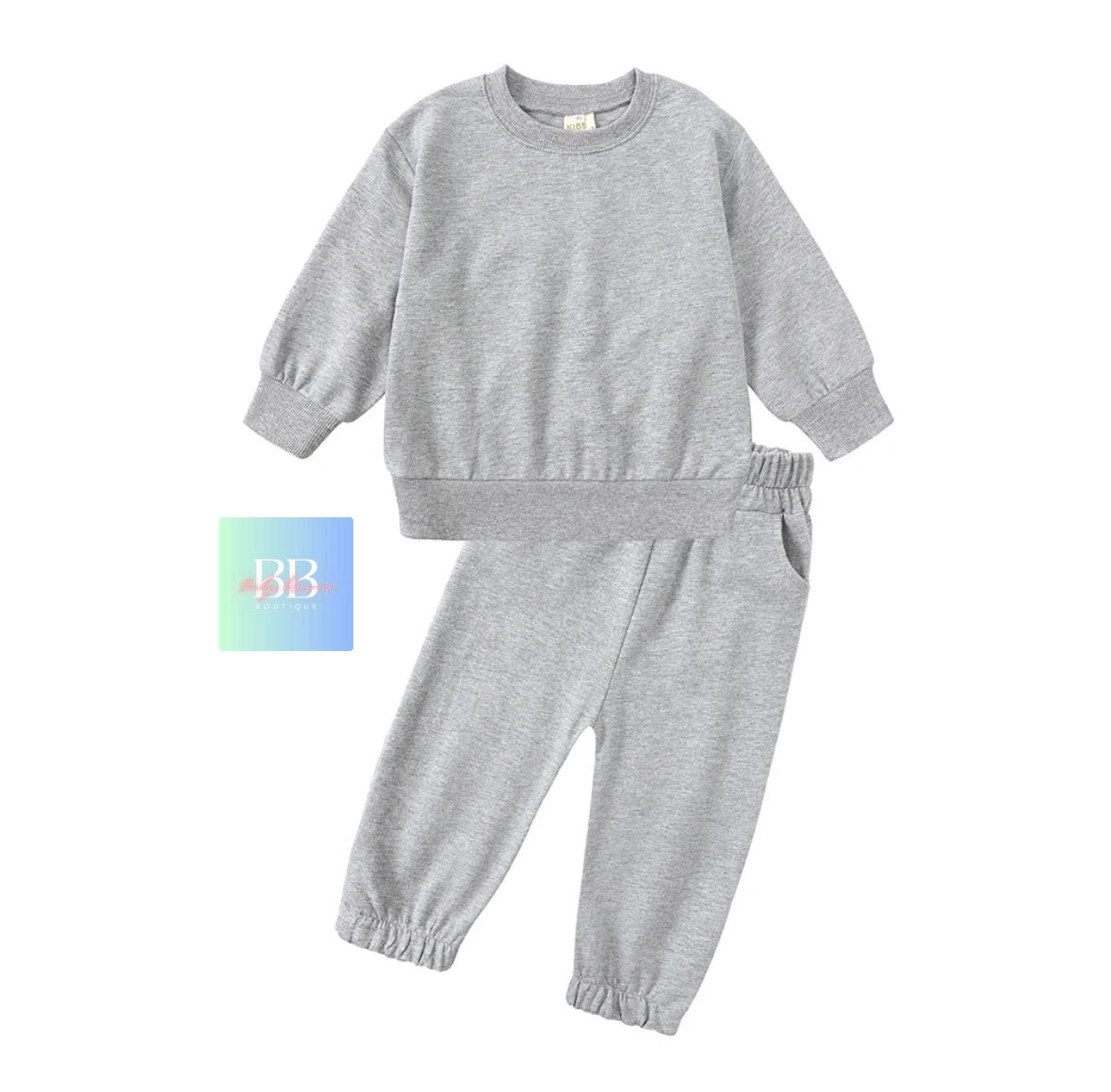 Kids Casual Long Sleeve Sweatshirt & Tracksuit Pants. 12M-13Y, 5 colours