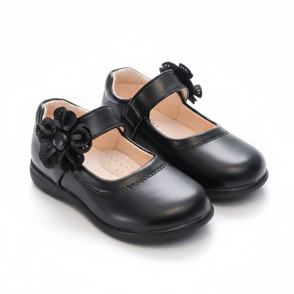 Kids Girls Bowknot Velcro Strap School Shoes. EU Size 26-38