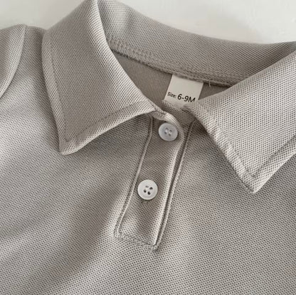 Kids Casual Solid Colour Polo Shirt & Matching Shorts Set. 3 Colours 6M-3Y