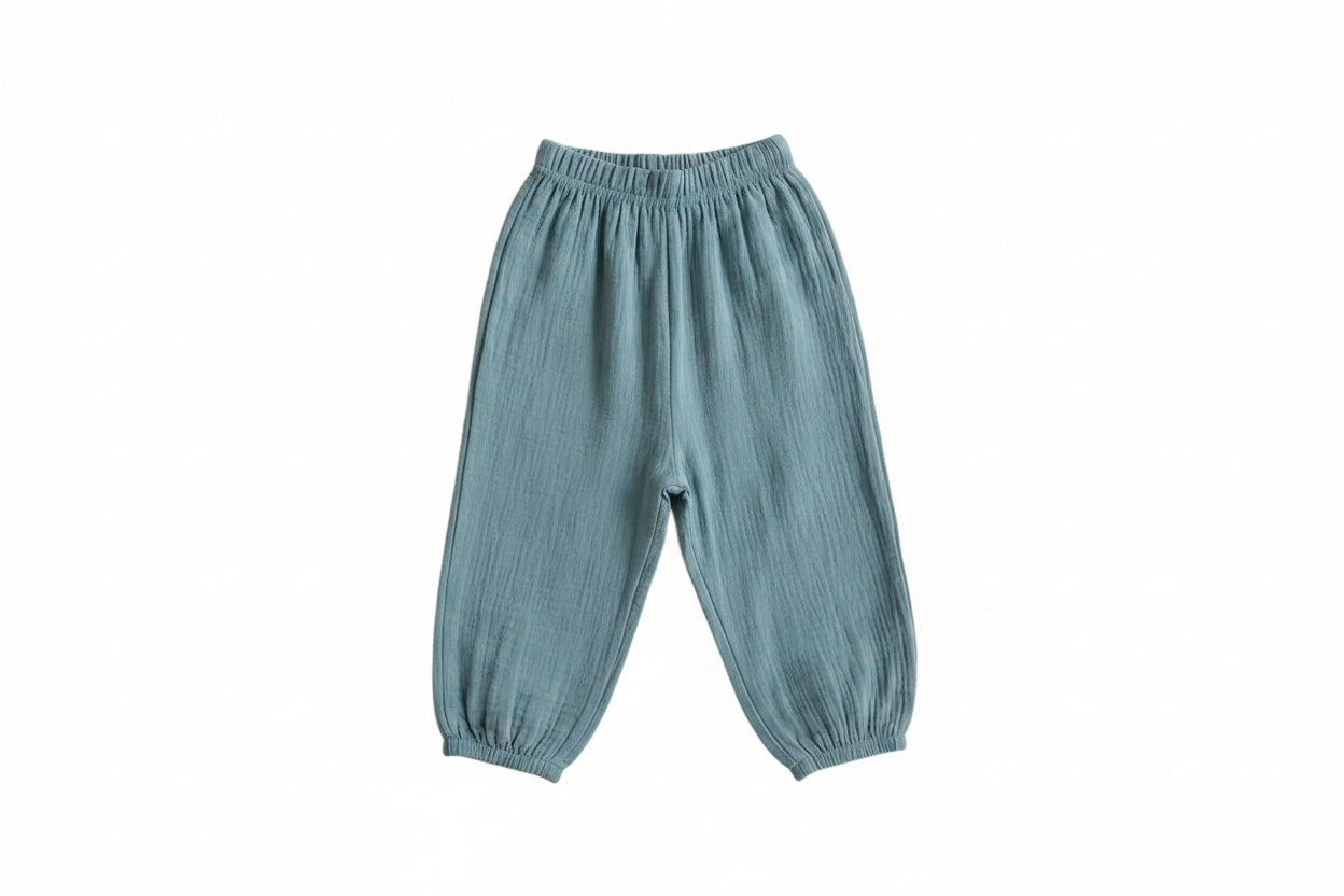 Kids Unisex Lightweight Loose Fit Casual Trousers. 8 Colours 9M-6Y