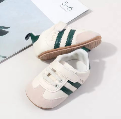 Baby Toddler Soft Velcro Strap Sneakers with Rubber Sole. 3 Colours 0-18M