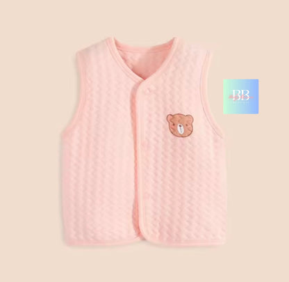Baby/Toddler cute soft cotton waistcoat/body warmers. 4 colours, 3-24moths.