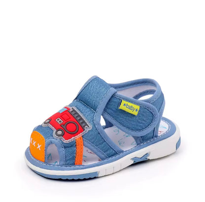 Baby Toddler Boys Fire Truck Velcro Strap Sandals. 3 Colours EU19-24